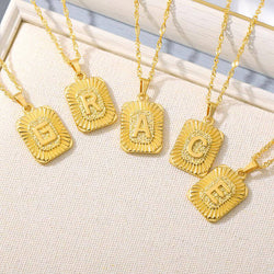 18K Gold Plated Initial Necklace