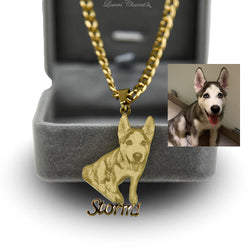 Lovers Charm™ 18K Custom Engraved Pet Necklace