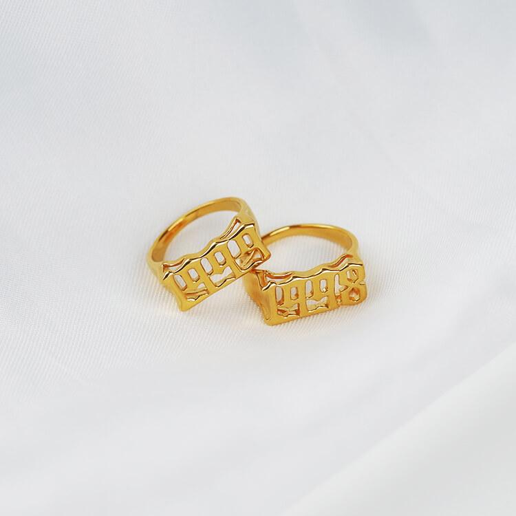 18K Gold Plated EST Ring